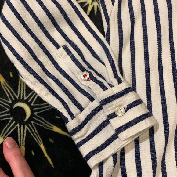 Liz Claiborne Striped High Low Tunic Long Sleeve - Picture 6 of 9